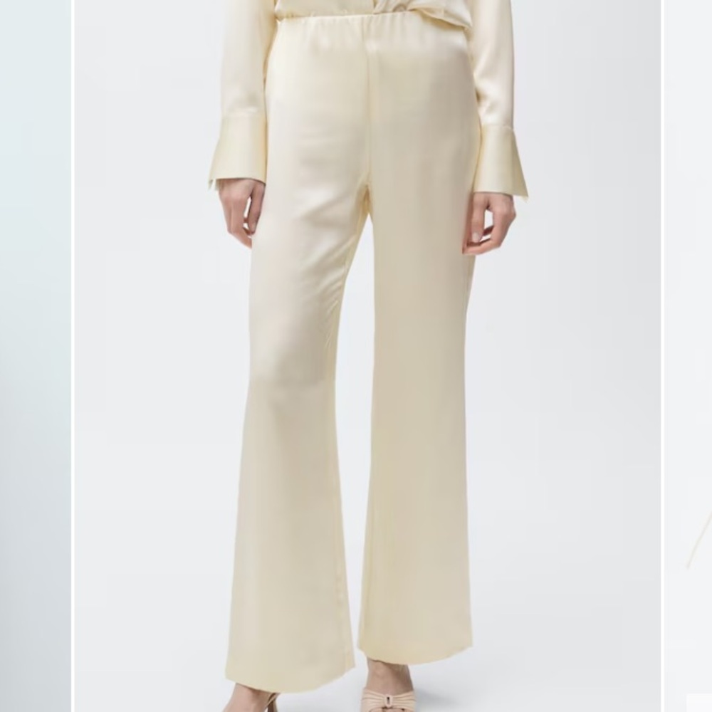 Mango satin pants